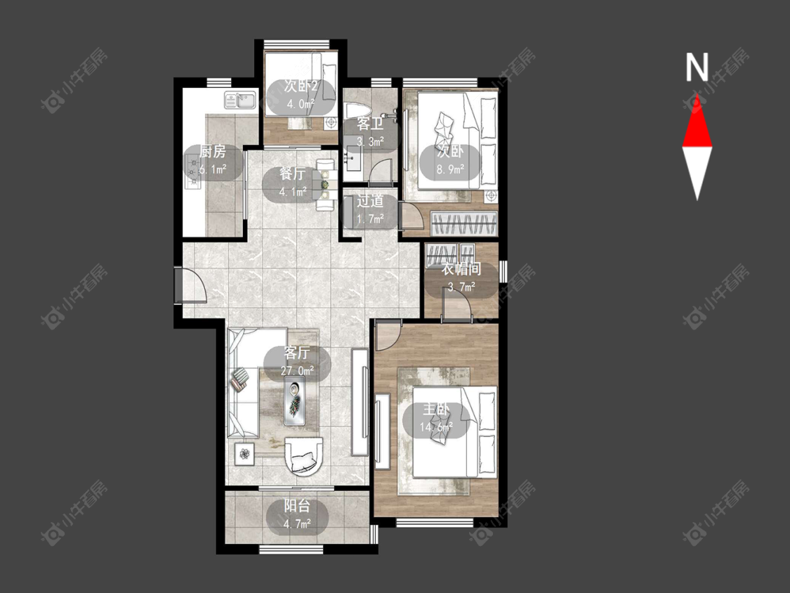常州锦绣天地在售二手房源户型图_小牛看房