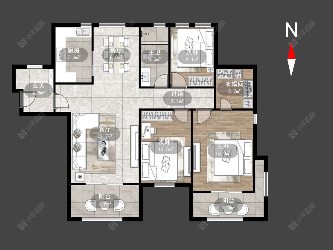 华润国际一期房源户型图 常州华润国际一期在售二手房源户型图_小牛看房
