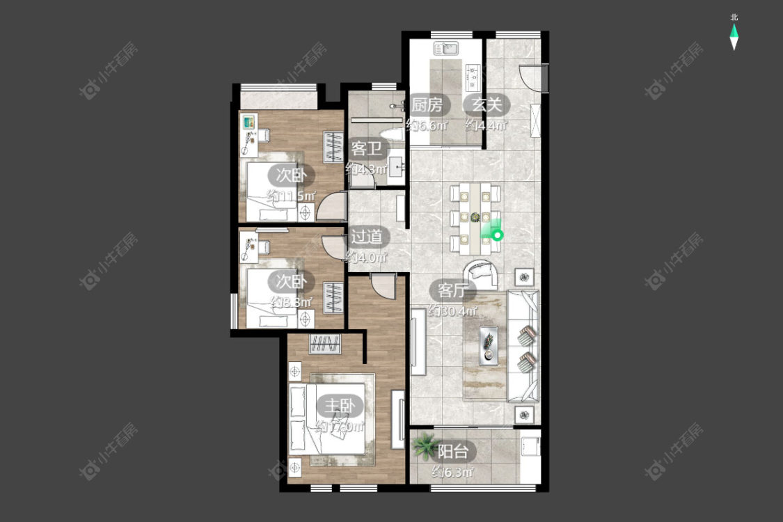 常州外滩1号在售二手房源户型图_小牛看房
