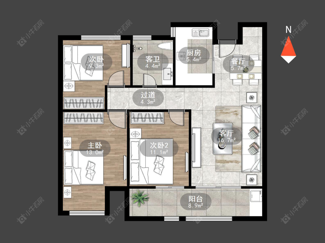 绿地香颂花园房源户型图 常州绿地香颂花园在售二手房源户型图_小牛看房