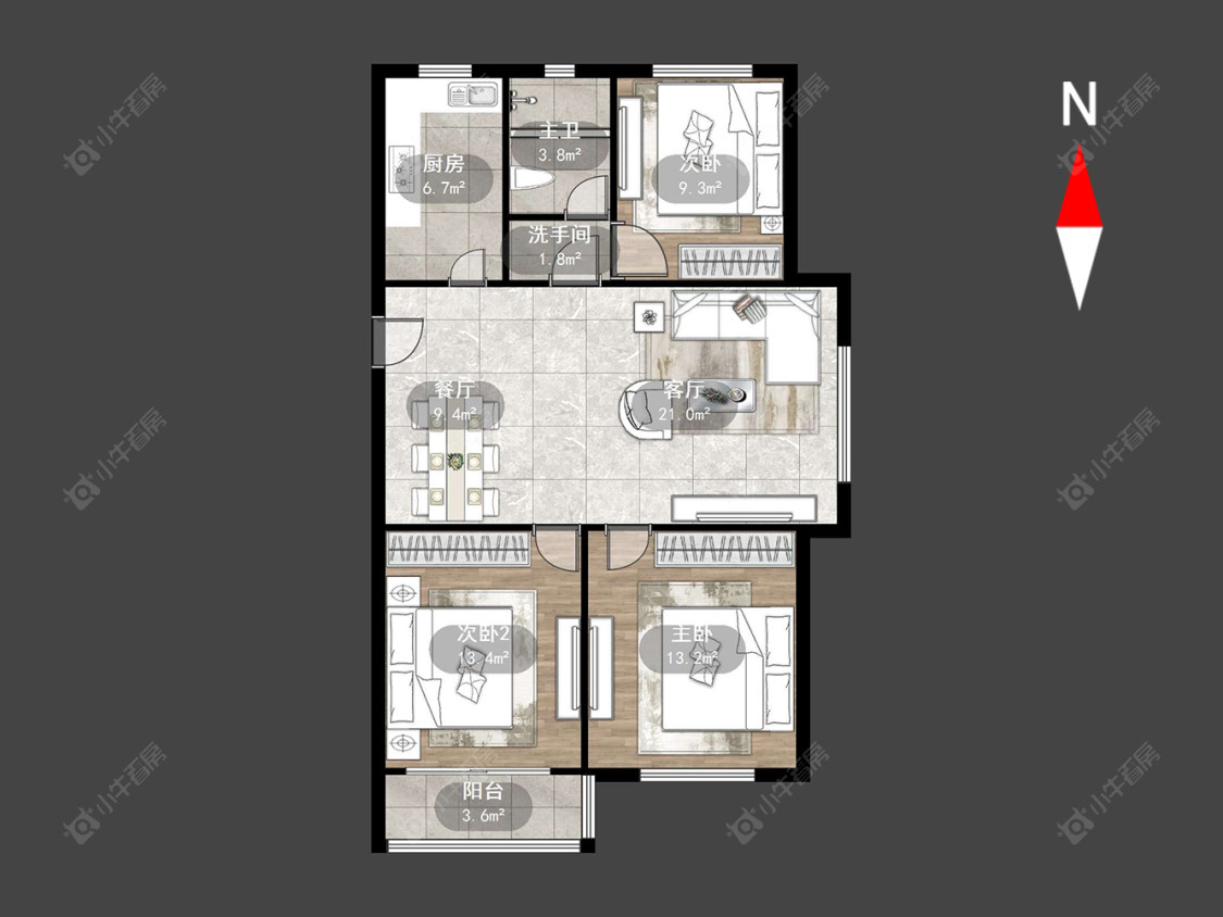 常州腾龙苑西区在售二手房源户型图_小牛看房