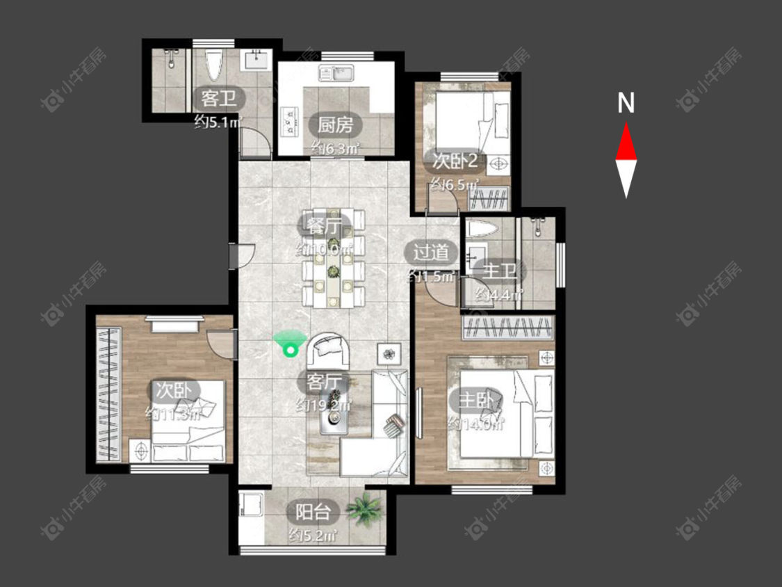 常州新景花苑一期在售二手房源户型图_小牛看房