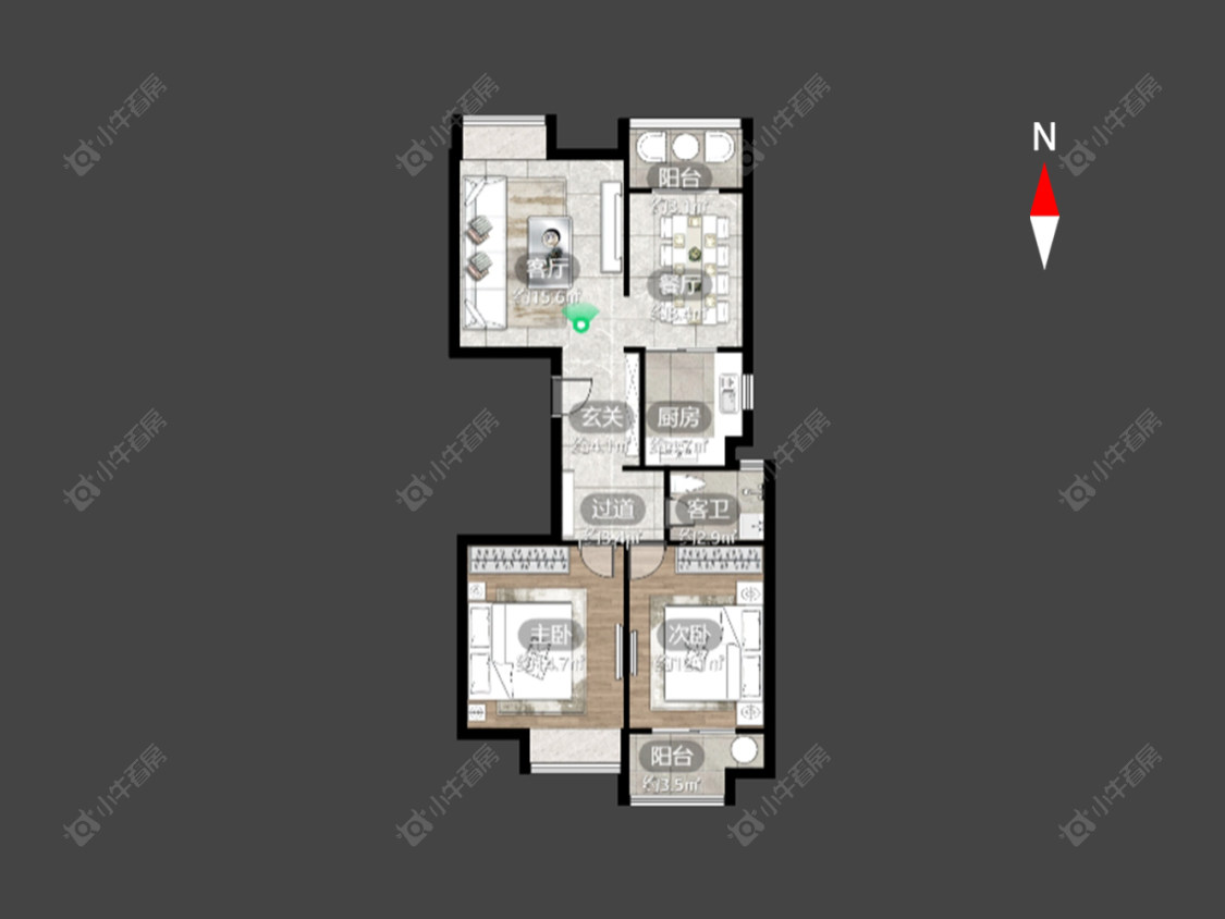 常州尚郡公寓在售二手房源户型图_小牛看房