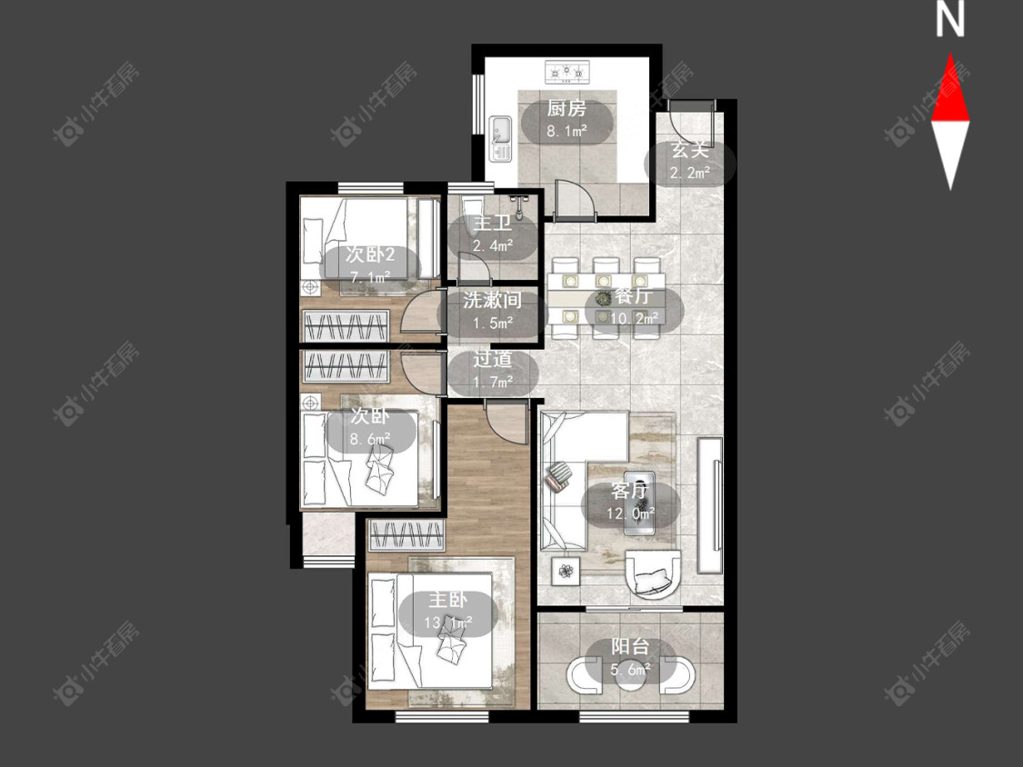 常州常发豪郡在售二手房源户型图_小牛看房