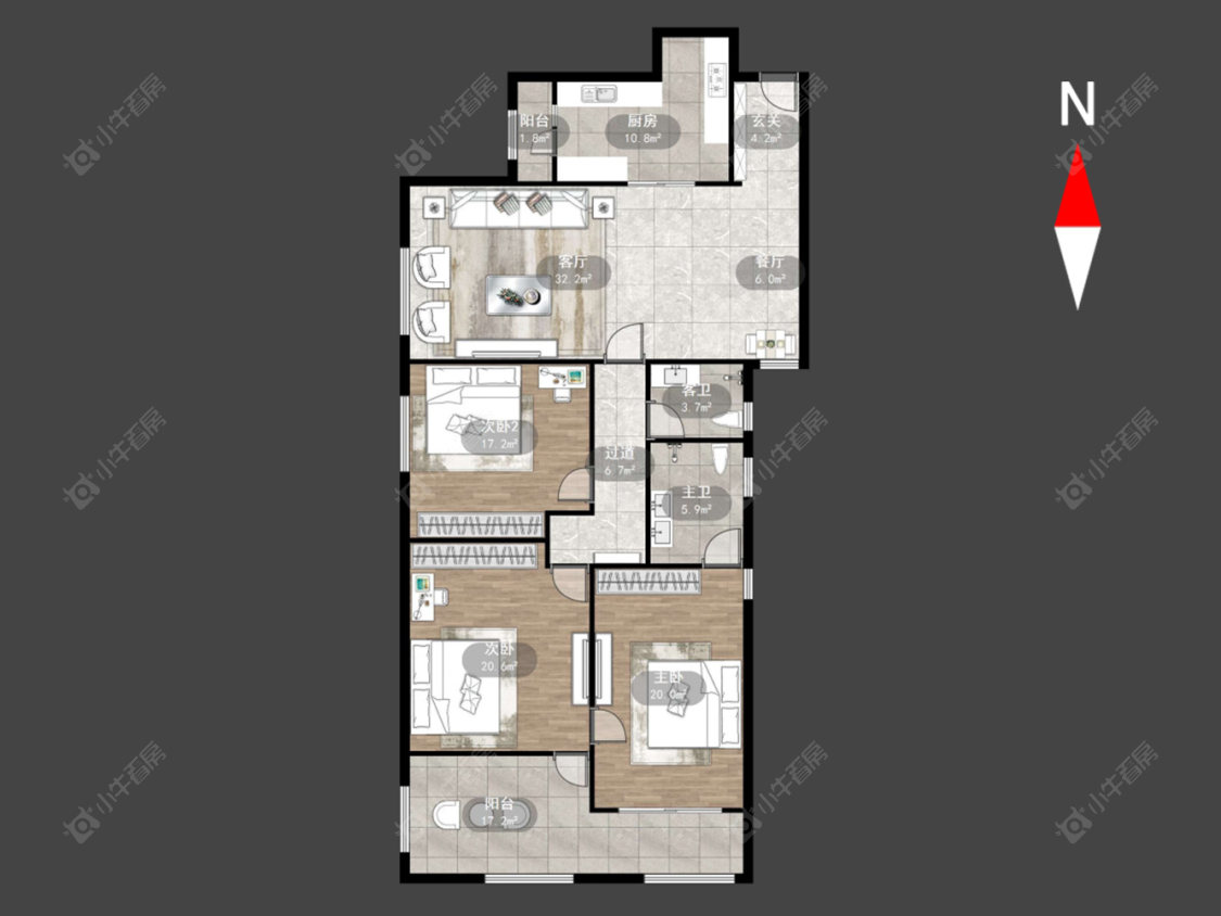 天安花园房源户型图 常州天安花园在售二手房源户型图_小牛看房
