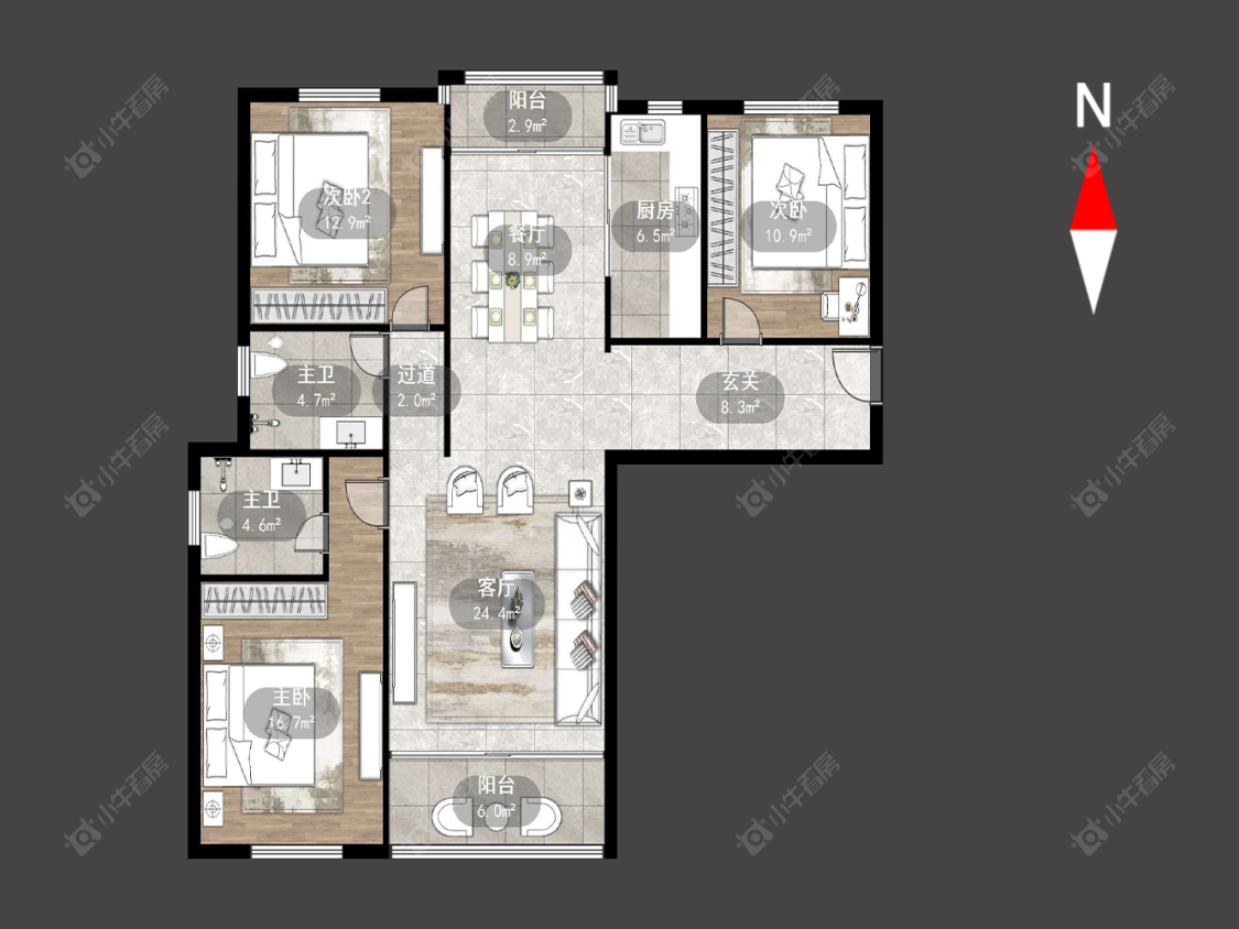 常州金梅花园北区在售二手房源户型图_小牛看房