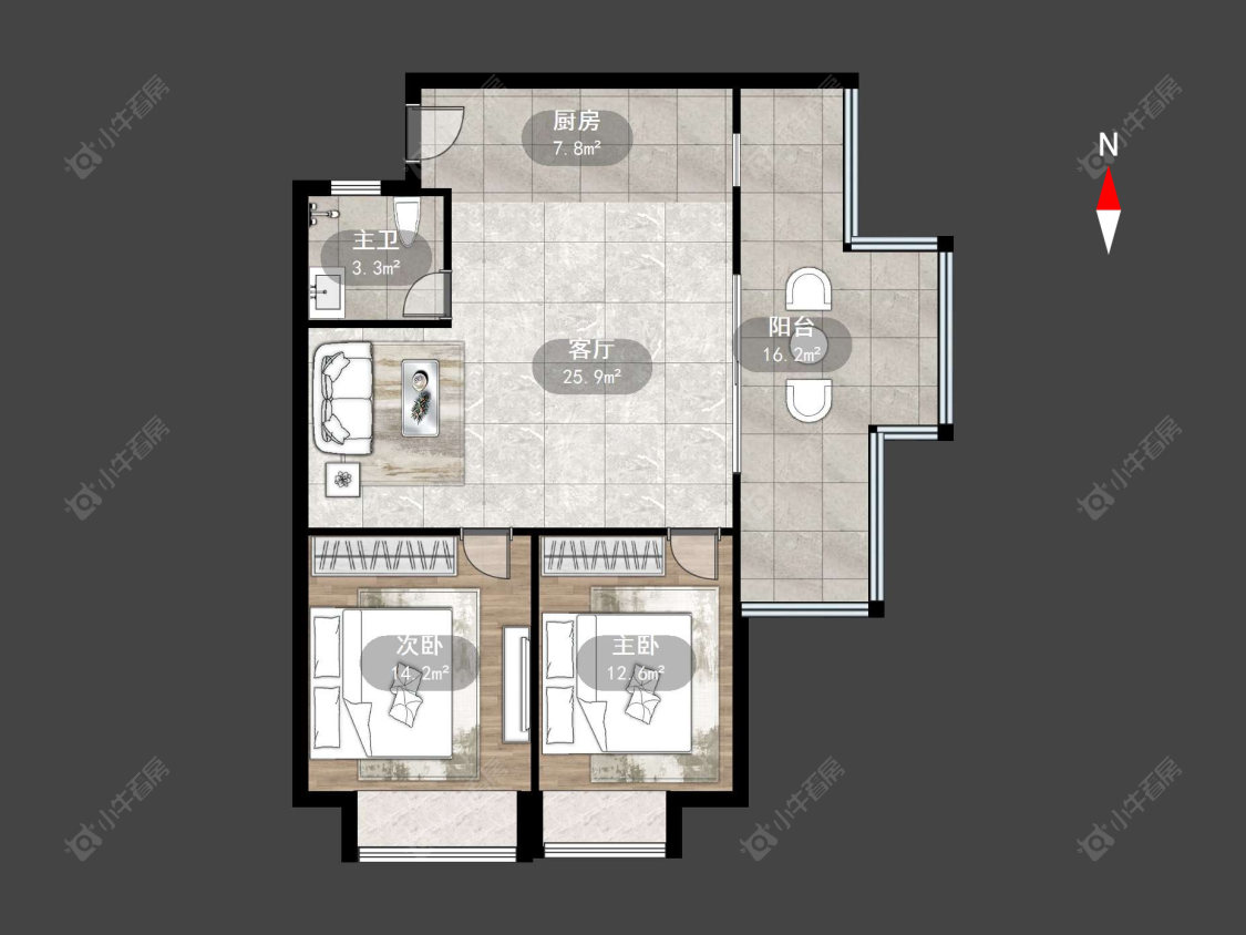 常州曹山未来城在售二手房源户型图_小牛看房