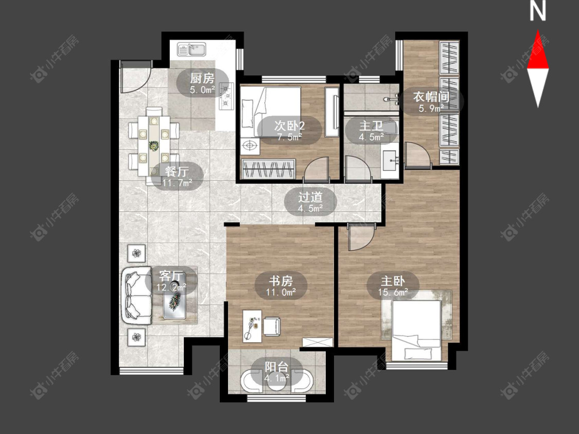 蔚蓝天地一二期房源户型图 常州蔚蓝天地一二期在售二手房源户型图_小牛看房