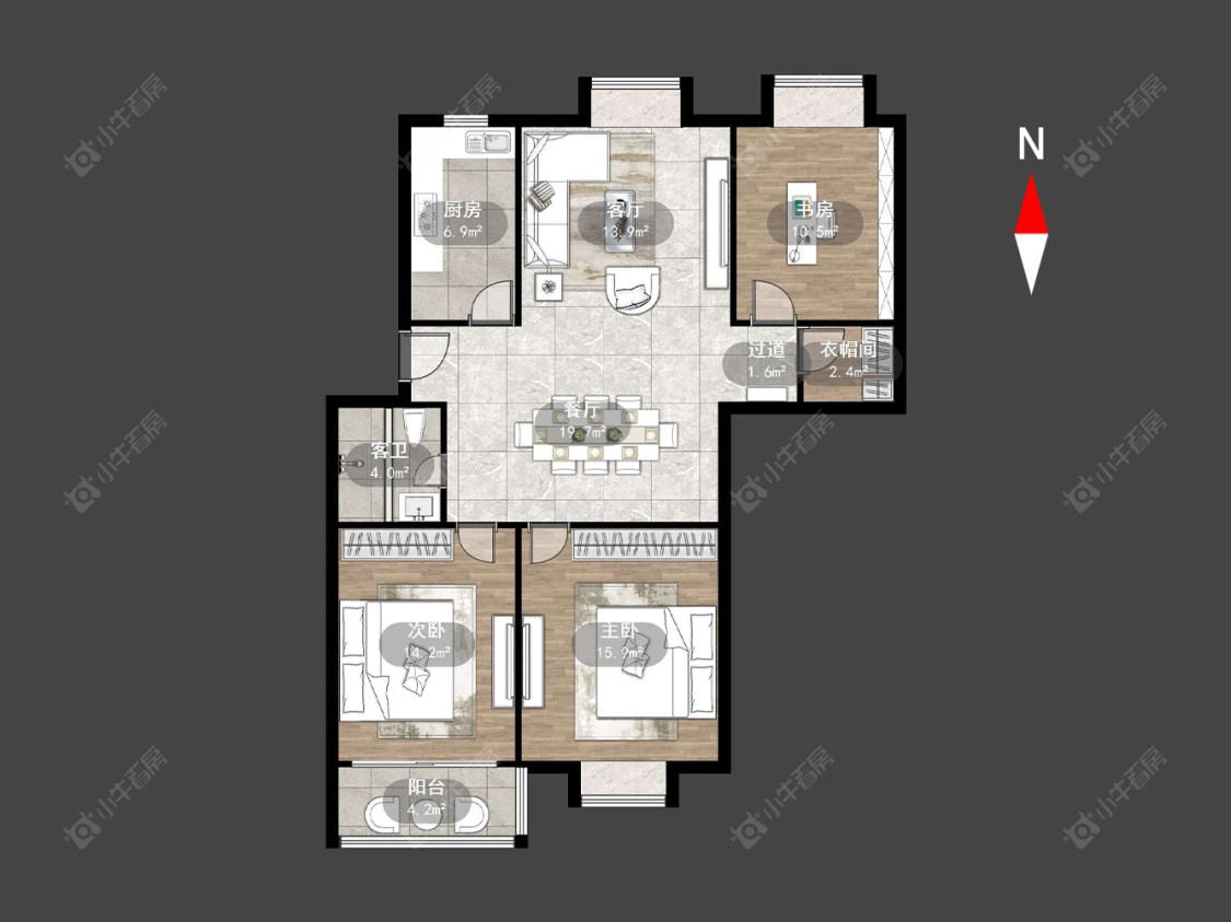世纪花园房源户型图 常州世纪花园在售二手房源户型图_小牛看房