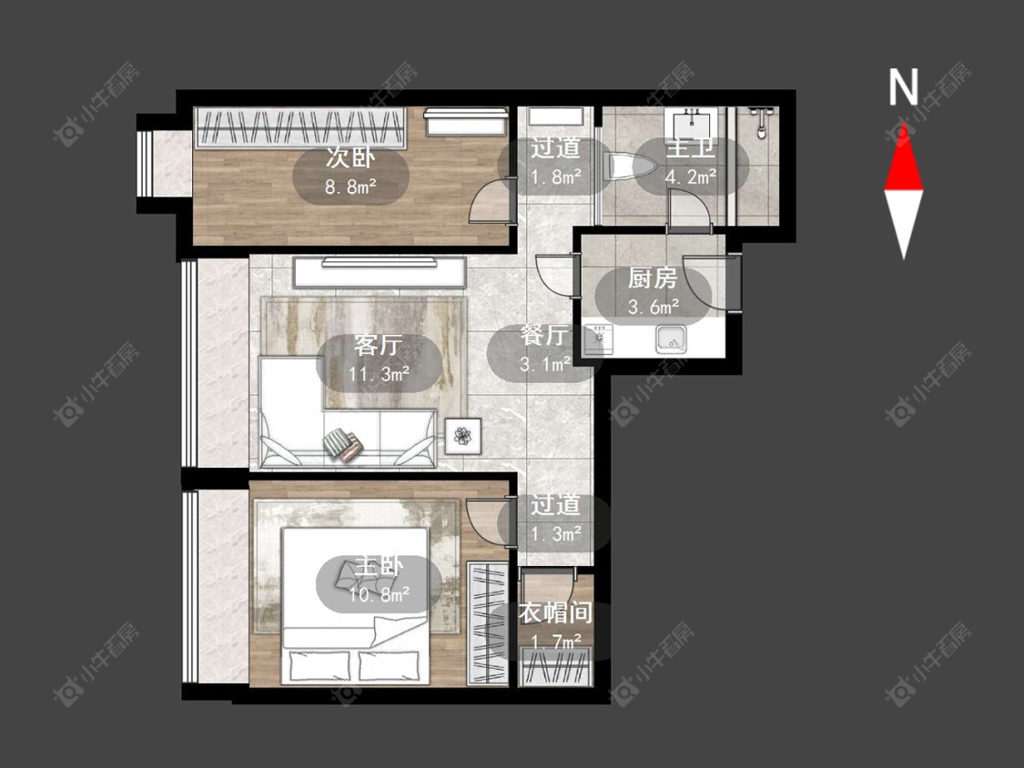 常州五洲国际在售二手房源户型图_小牛看房