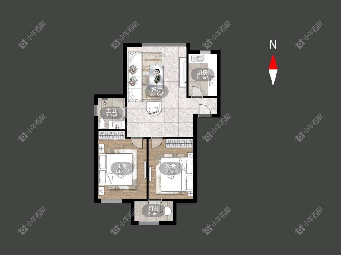 常州金美林花园在租房源户型图_小牛看房