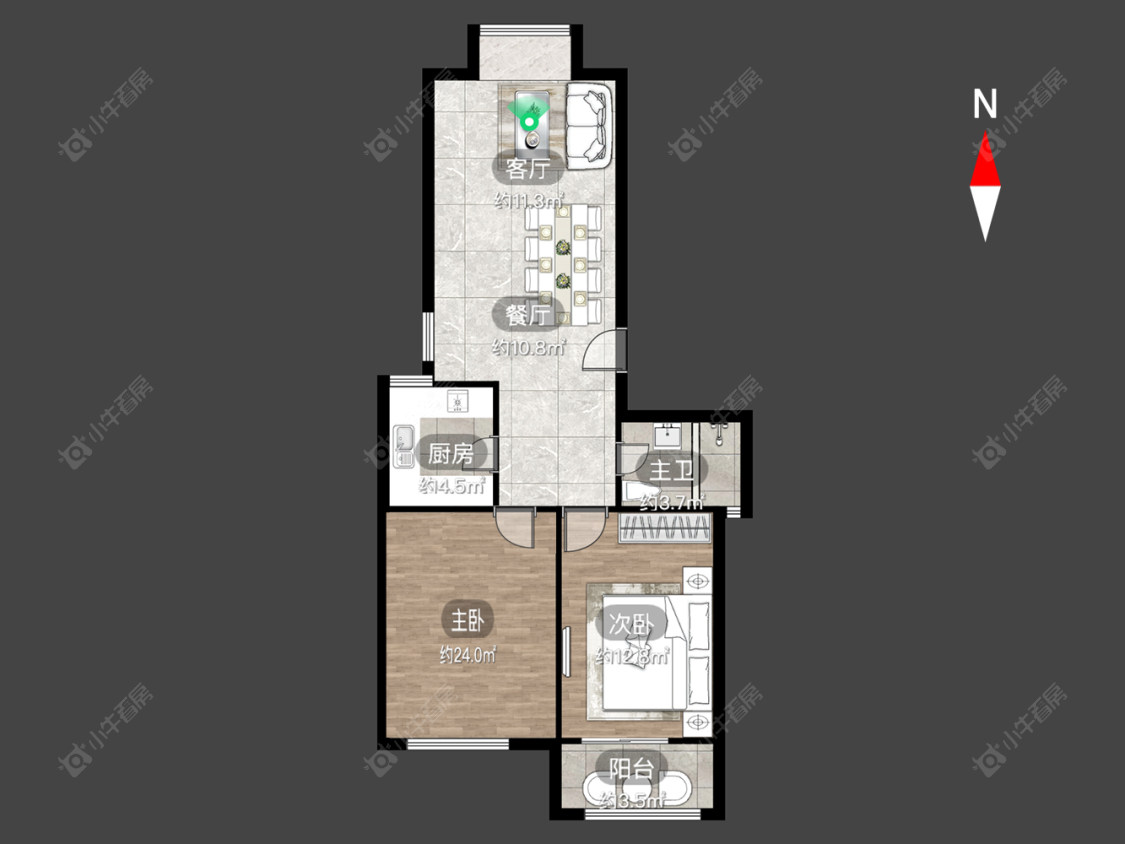 常州祥龙苑在售二手房源户型图_小牛看房