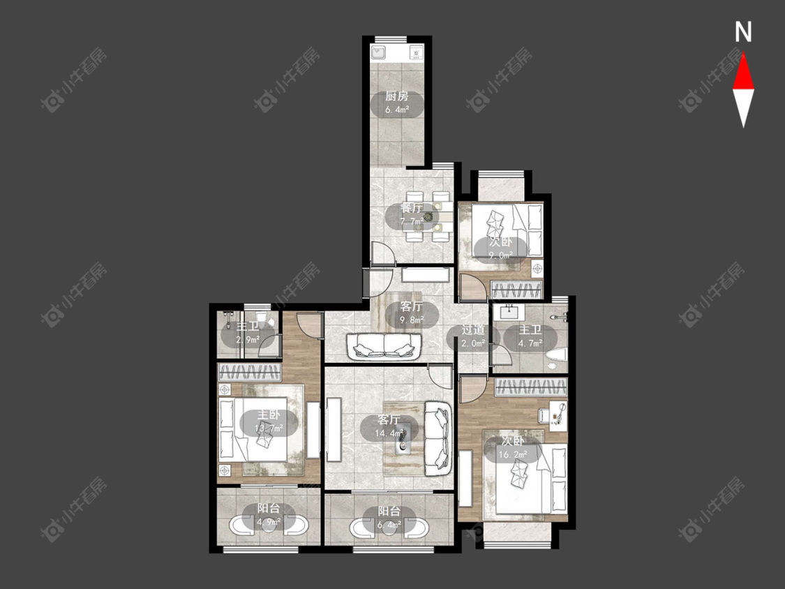 常州河枫御景花苑在售二手房房源户型图_小牛看房