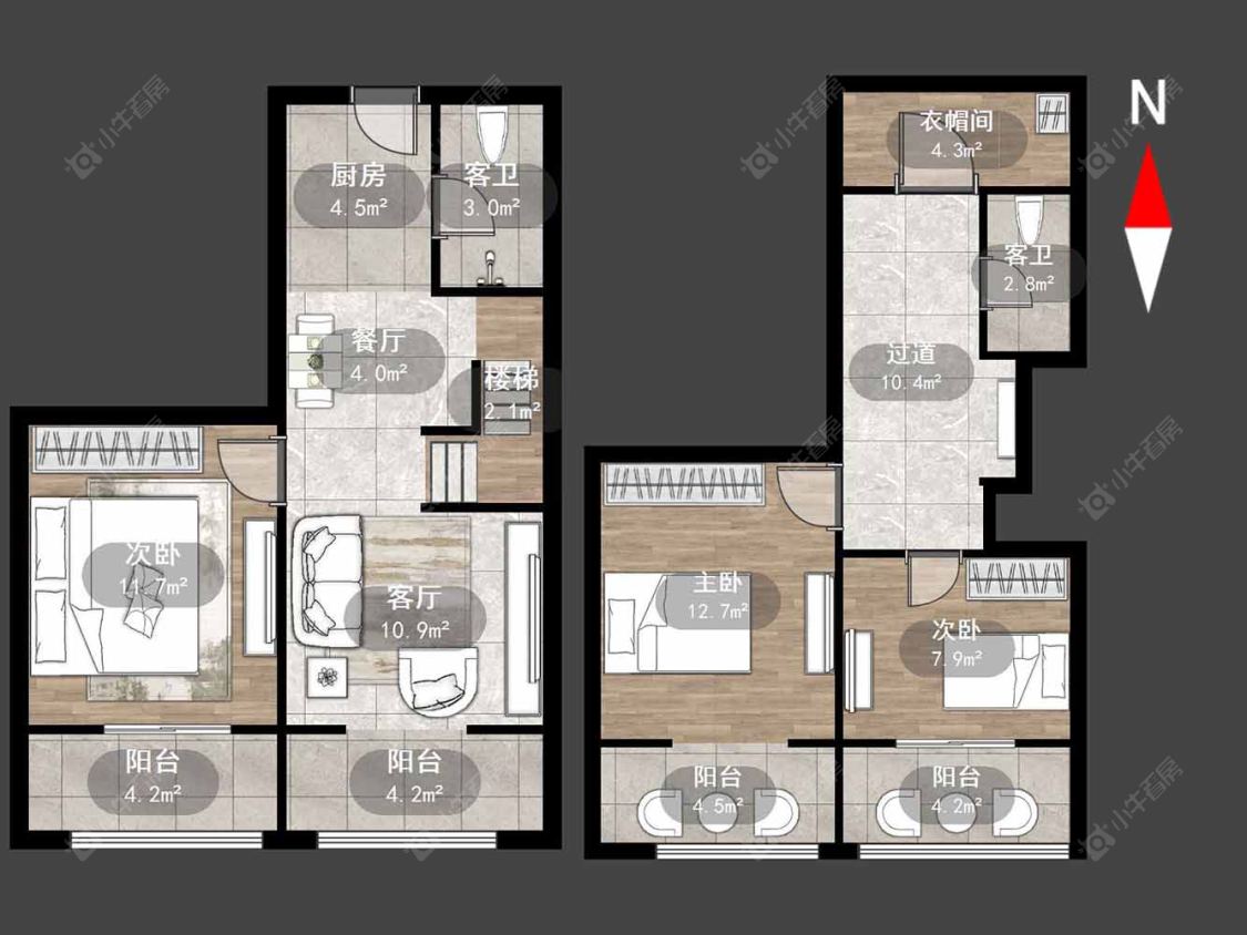 高力国际SOHO房源户型图 常州高力国际SOHO在售二手房源户型图_小牛看房