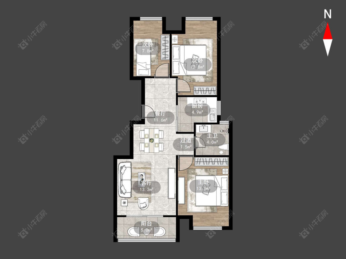 常州新城域一期在售二手房源户型图_小牛看房