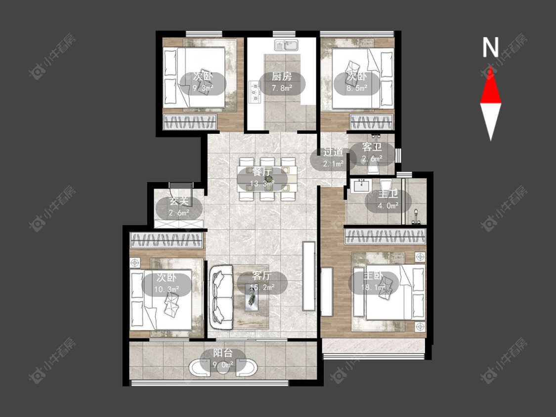 常州中梁前黄壹号院在售二手房源户型图_小牛看房