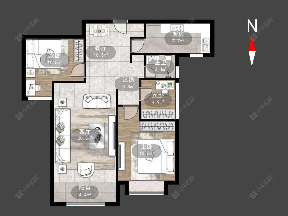 常州华润国际二期在售二手房源户型图_小牛看房