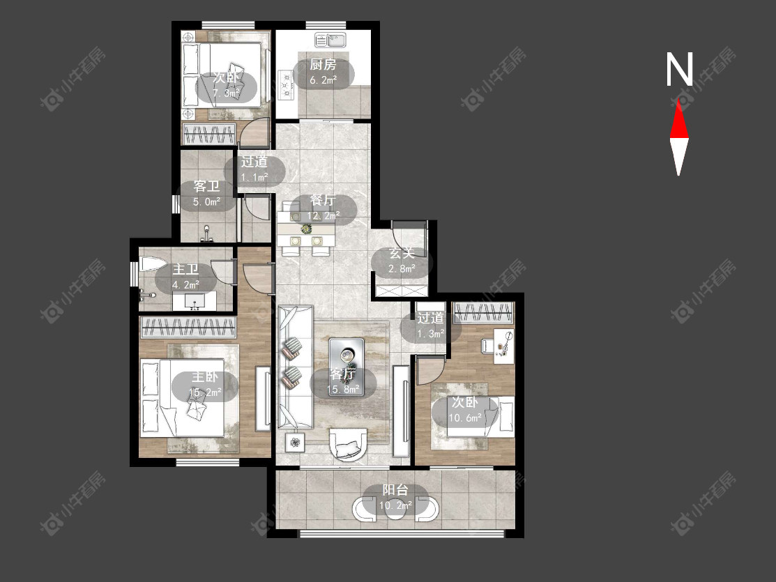 常州泰和之春在售二手房源户型图_小牛看房