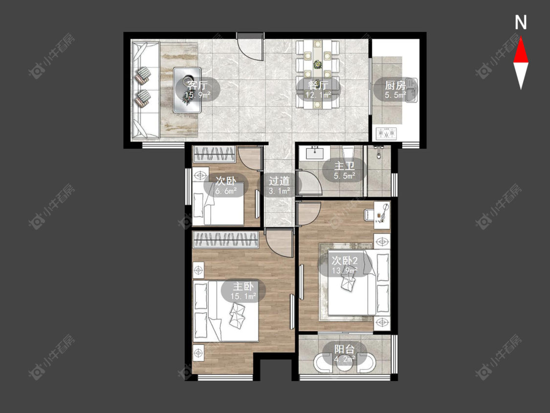 常州天隽峰在售二手房源户型图_小牛看房