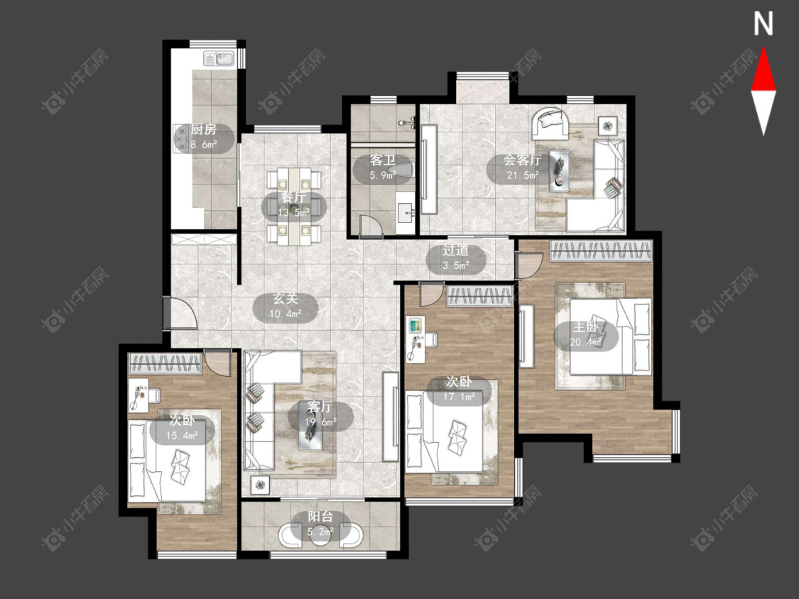 常州金色新城西区在售二手房源户型图_小牛看房