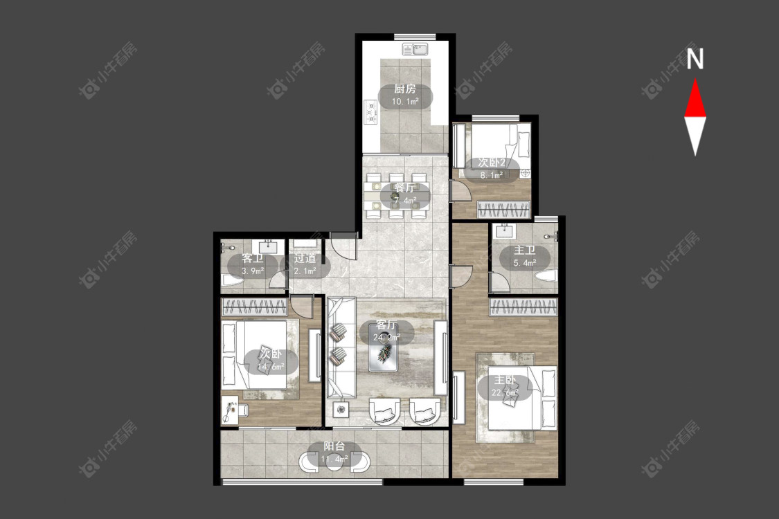 常州紫金城南区在售二手房源户型图_小牛看房