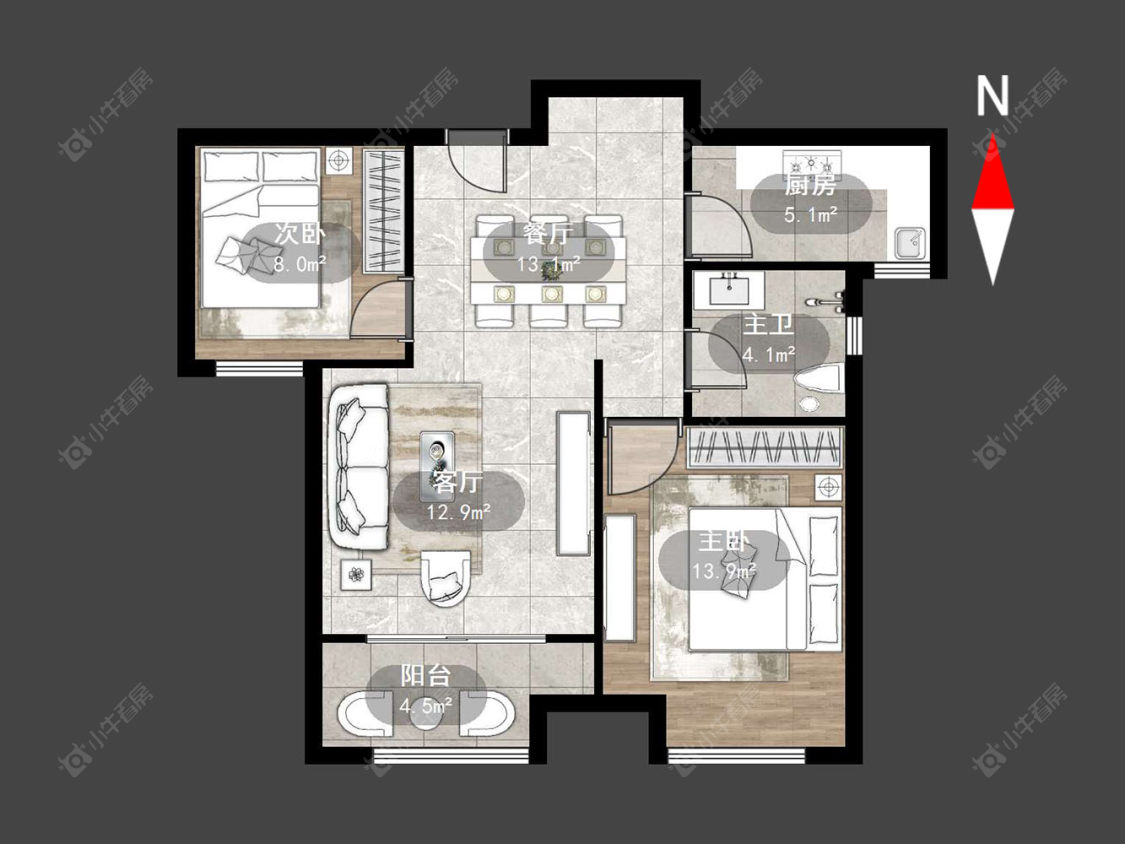 常州新城域三期在售二手房源户型图_小牛看房