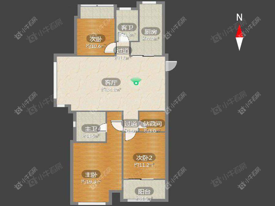 常州青建鼎都在租房源户型图_小牛看房