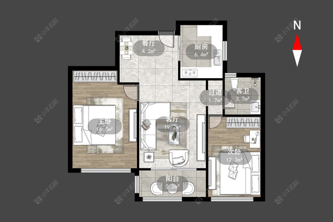 常州玉兰广场二期在售二手房源户型图_小牛看房