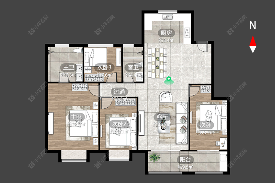 常州新城桃李郡在售二手房源户型图_小牛看房