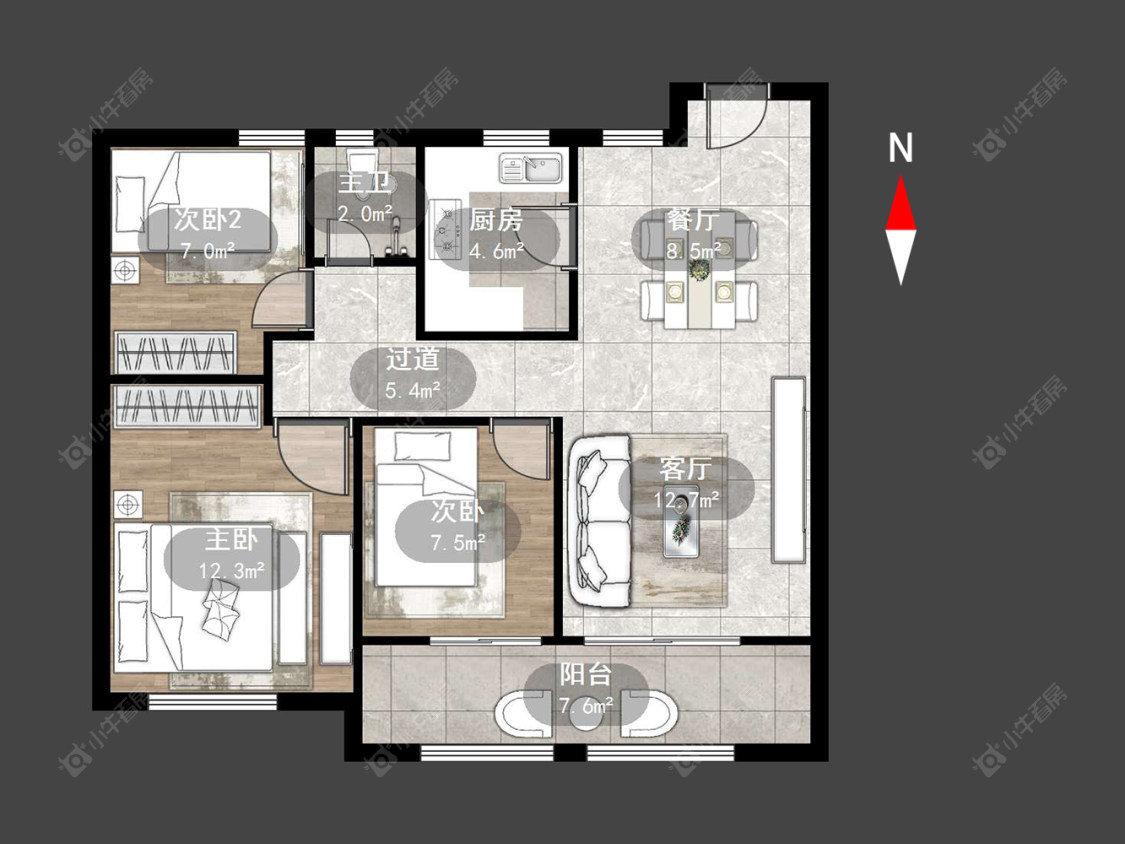 常州光明当代拾光里在售二手房源户型图_小牛看房