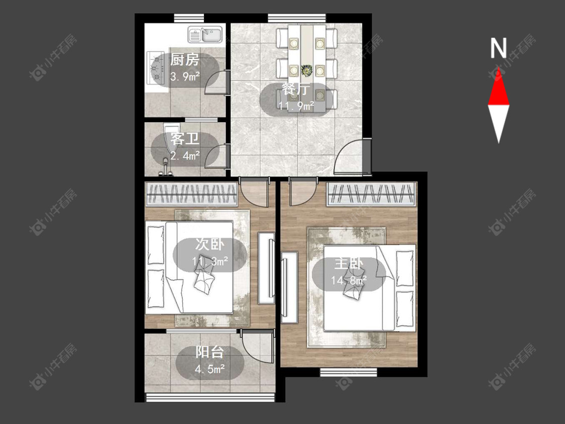 常州戚中街在售二手房源户型图_小牛看房