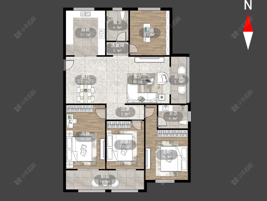 常州东青嘉园在售二手房源户型图_小牛看房