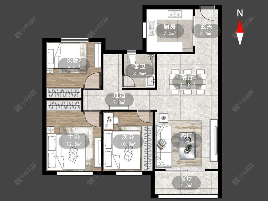 常州大明丰泰苑在售二手房源户型图_小牛看房