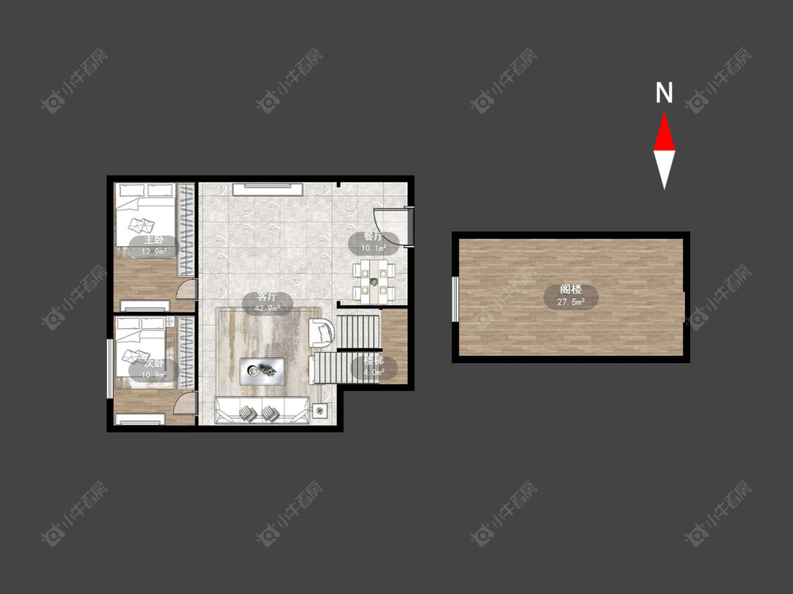 常州港龙尚层在售二手房源户型图_小牛看房
