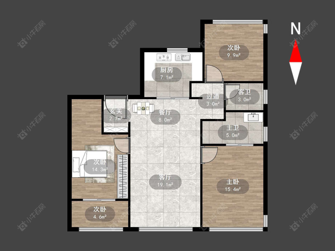 嘉宏一江风华房源户型图 常州嘉宏一江风华在售二手房源户型图_小牛看房