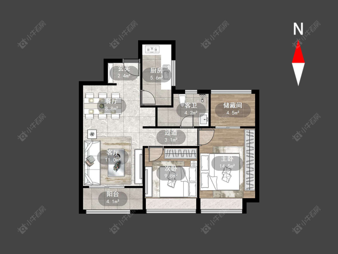 龙洲伊都房源户型图 常州龙洲伊都在售二手房源户型图_小牛看房