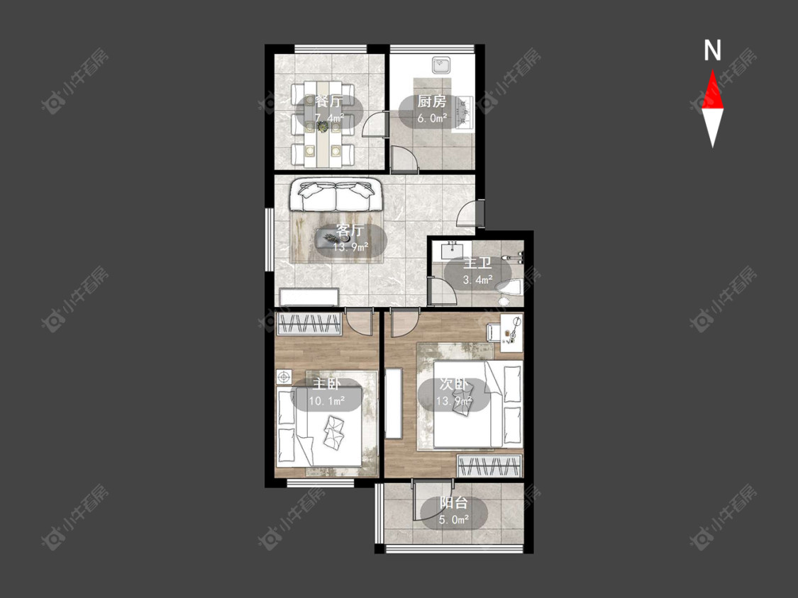 常州清潭六村在售二手房源户型图_小牛看房