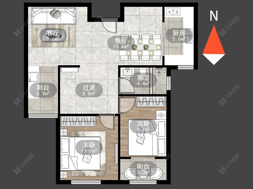 常州摩尔上品在租房源户型图_小牛看房