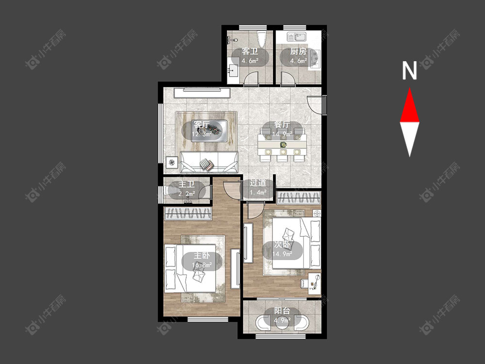 常州金东方花园在售二手房源户型图_小牛看房