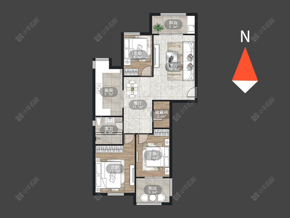 常州格兰艺堡一期在售二手房源户型图_小牛看房