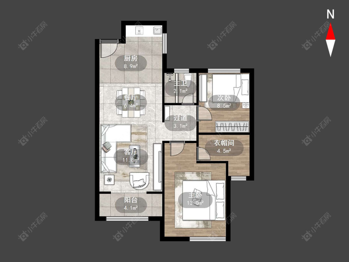 保利公园九里房源户型图 常州保利公园九里在售二手房源户型图_小牛看房