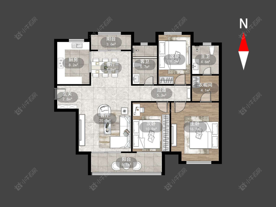 常州新城域三期在售二手房源户型图_小牛看房
