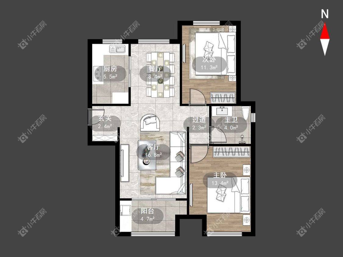 常州新城域二期在租房源室内图_小牛看房