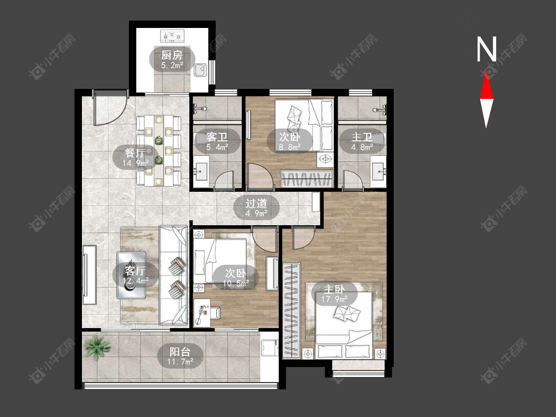 常州悦丰苑在售二手房源户型图_小牛看房