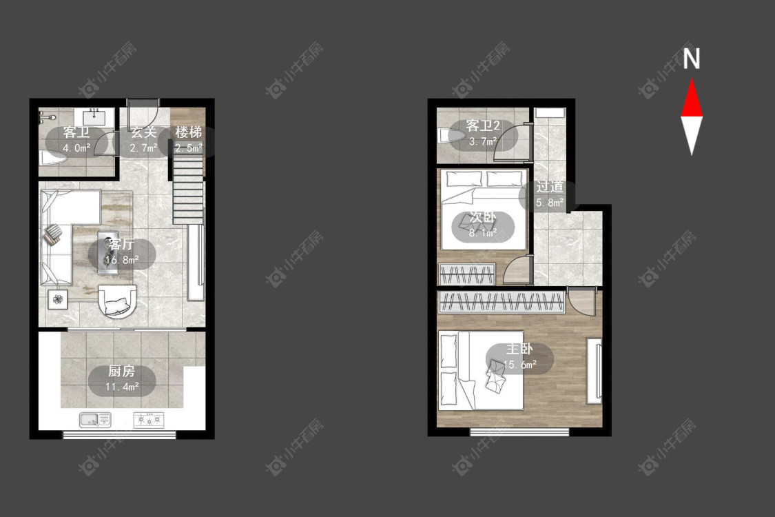 常州吾悦广场全能家公寓在售二手房源户型图_小牛看房
