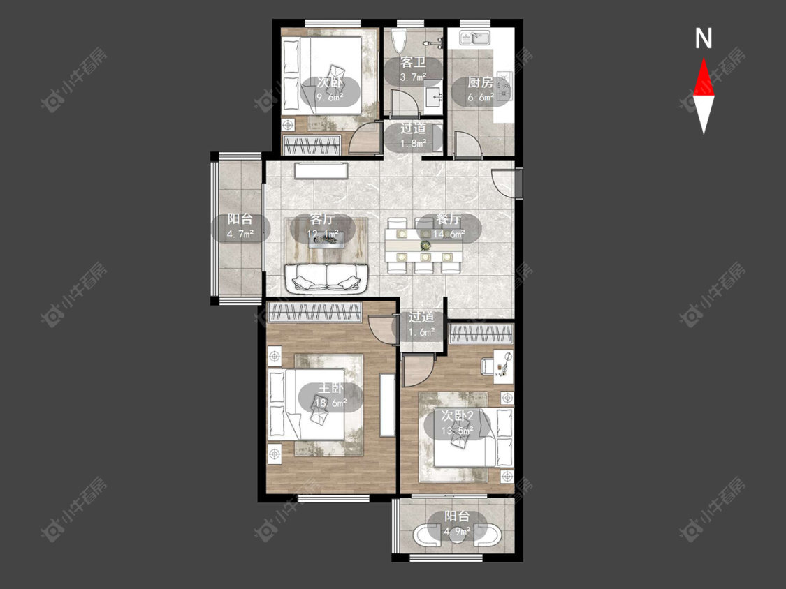 常州东青嘉园在售二手房源户型图_小牛看房