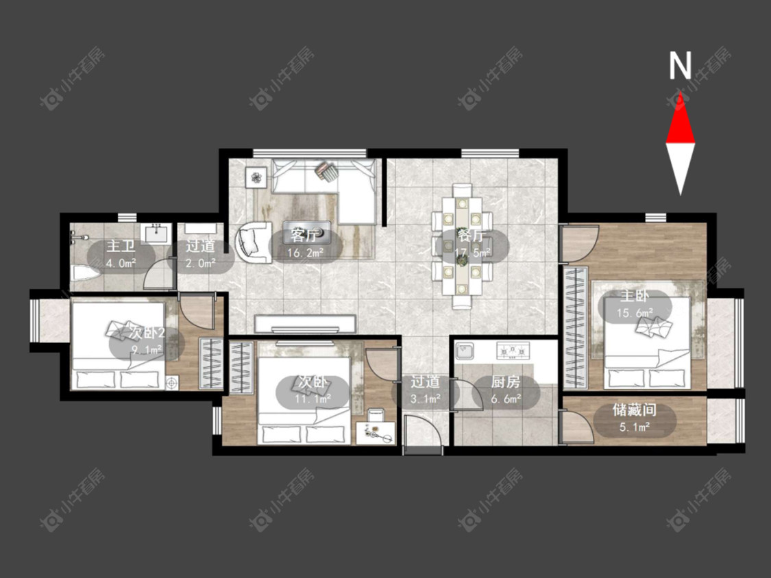 常州奥林匹克花园在售二手房源户型图_小牛看房