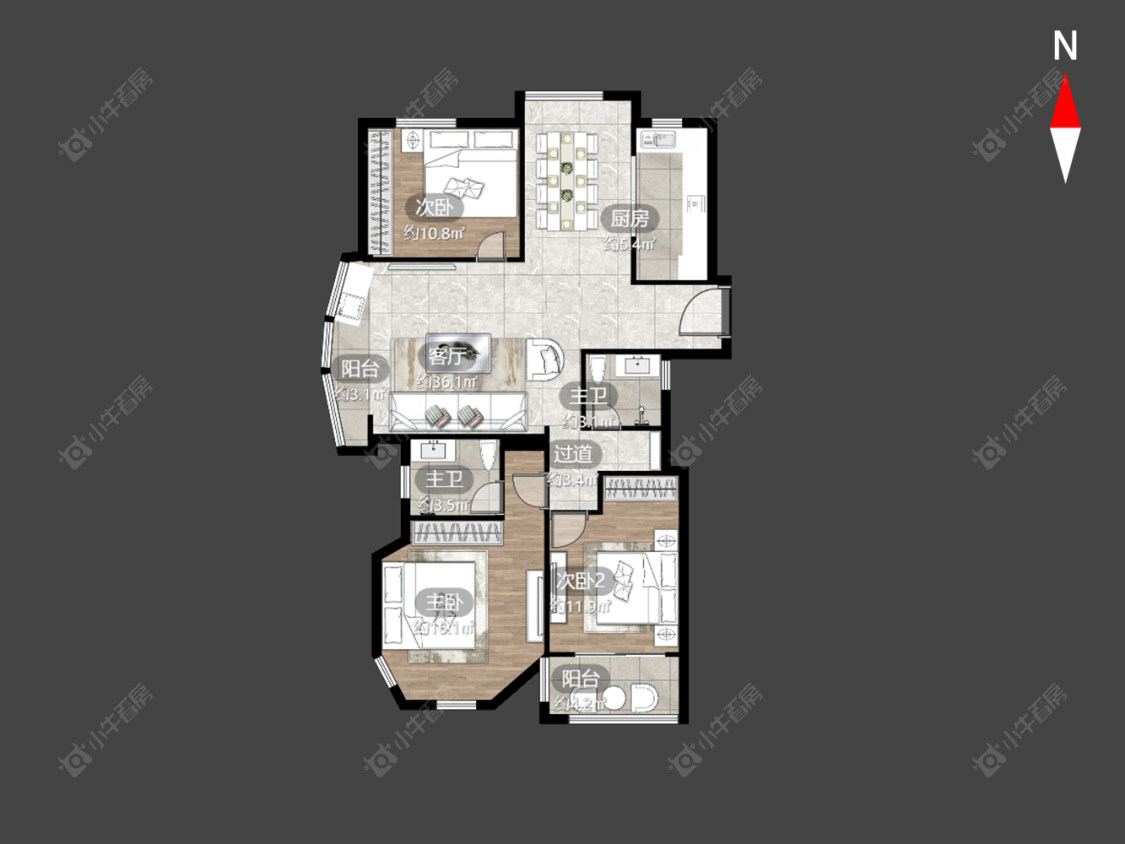 常州万水美兰城在售二手房源户型图_小牛看房