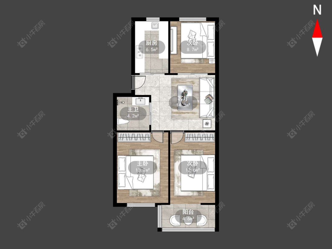 常州西新桥二村在售二手房源户型图_小牛看房