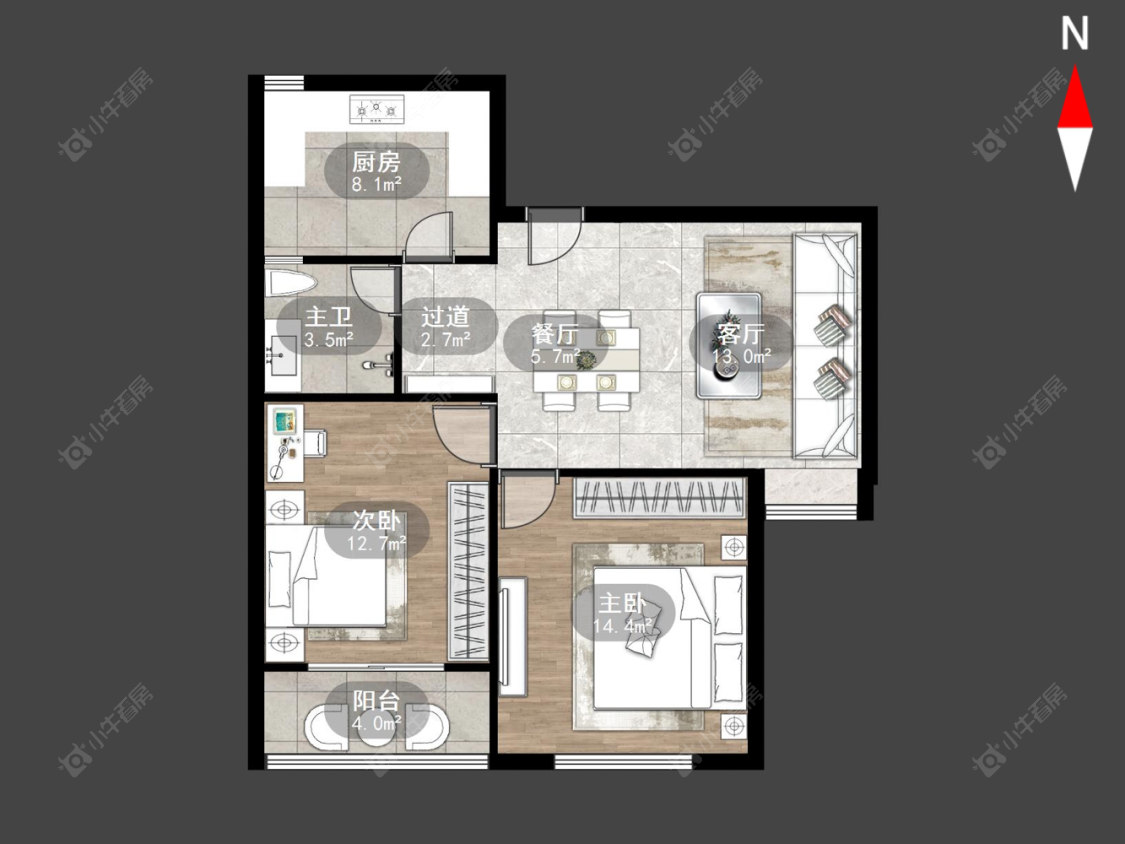 常州景瑞英郡在售二手房源户型图_小牛看房